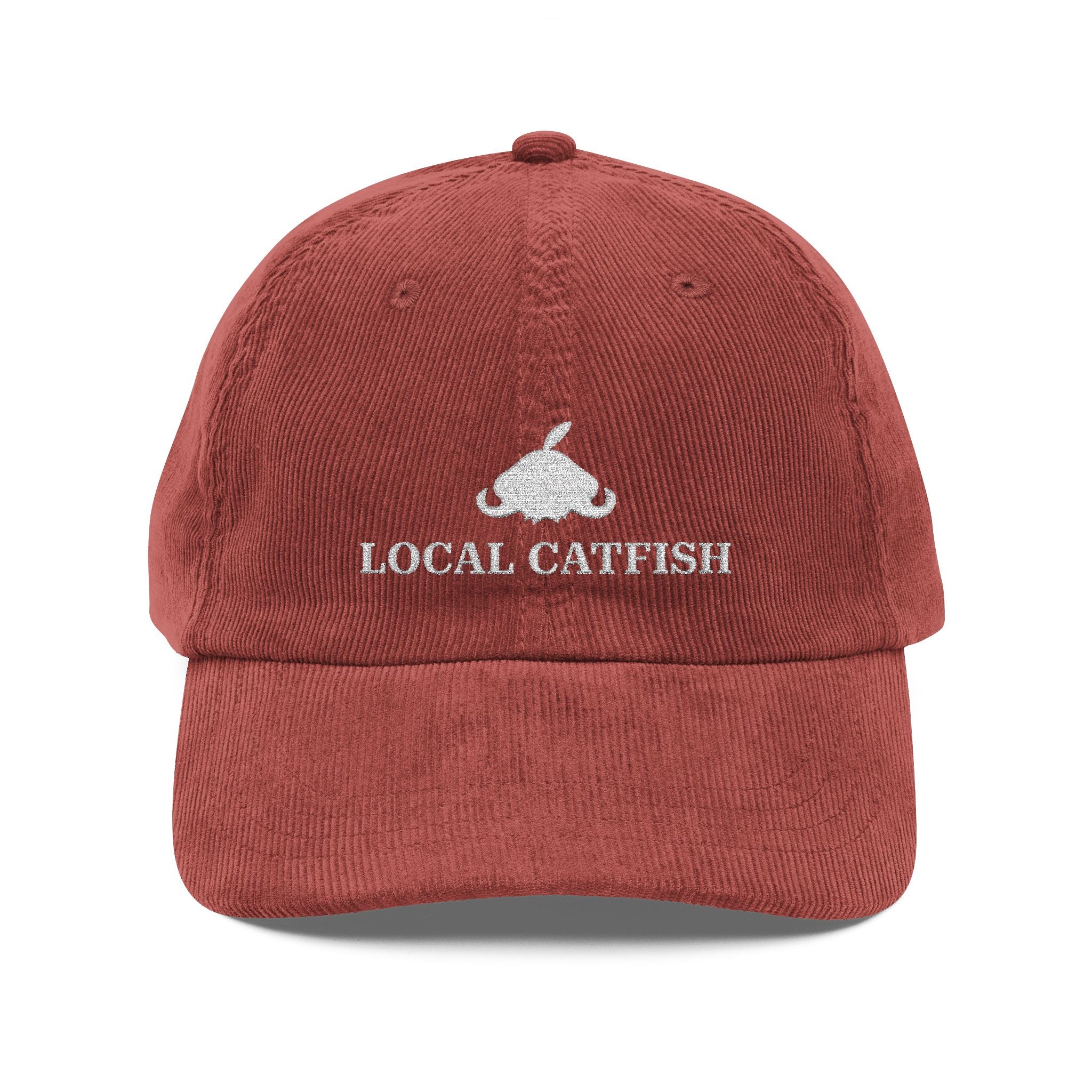 Embroidered Local Catfish Corduroy Hat