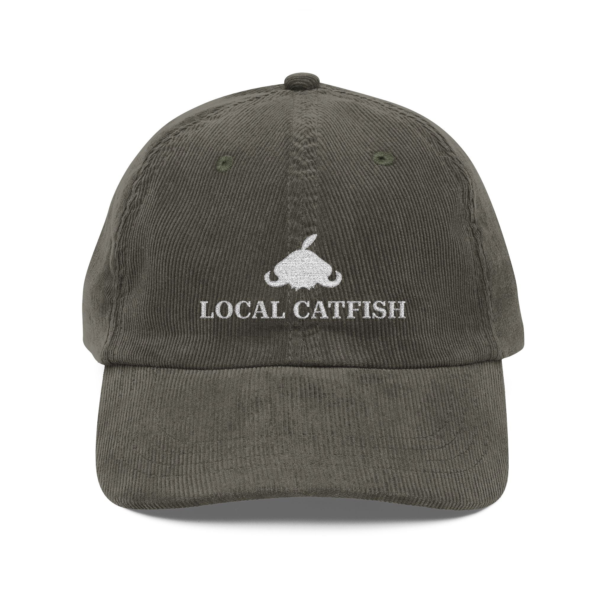 Embroidered Local Catfish Corduroy Hat